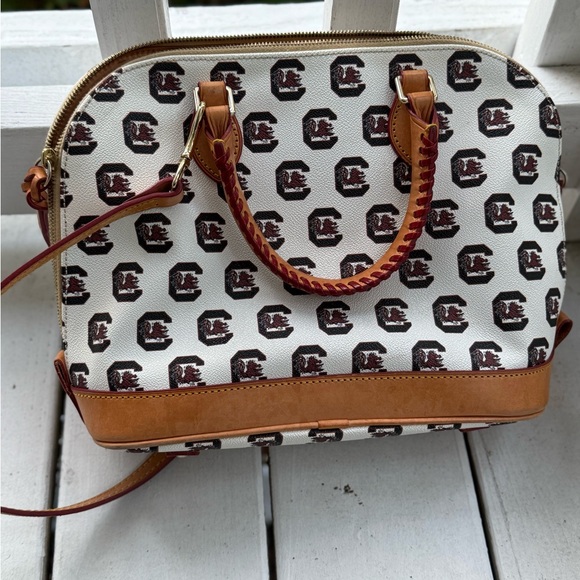 Dooney & Bourke White and Brown Satchel - Picture 2 of 3